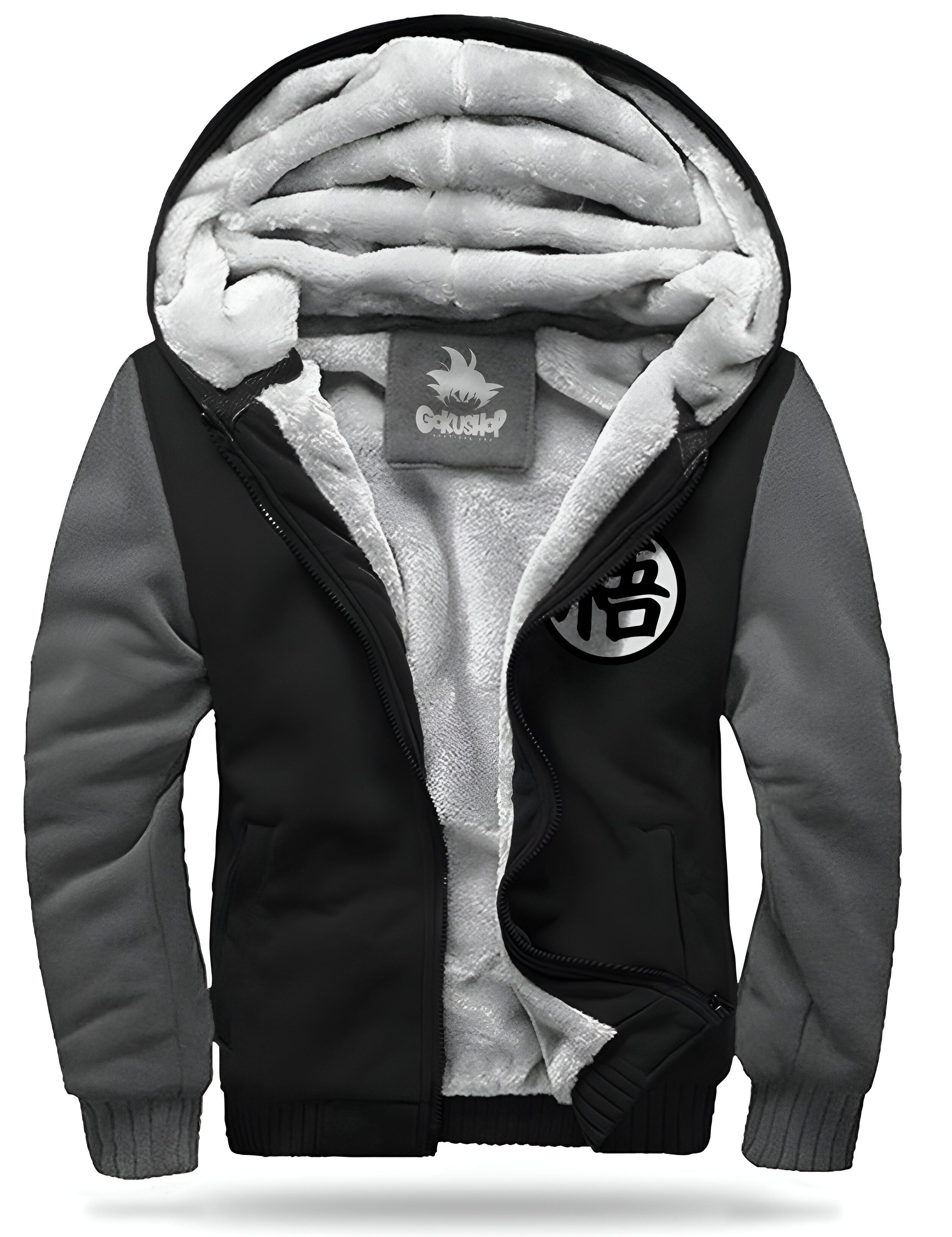 Veste polaire Goku Petit DBZ noir et gris – Image 2