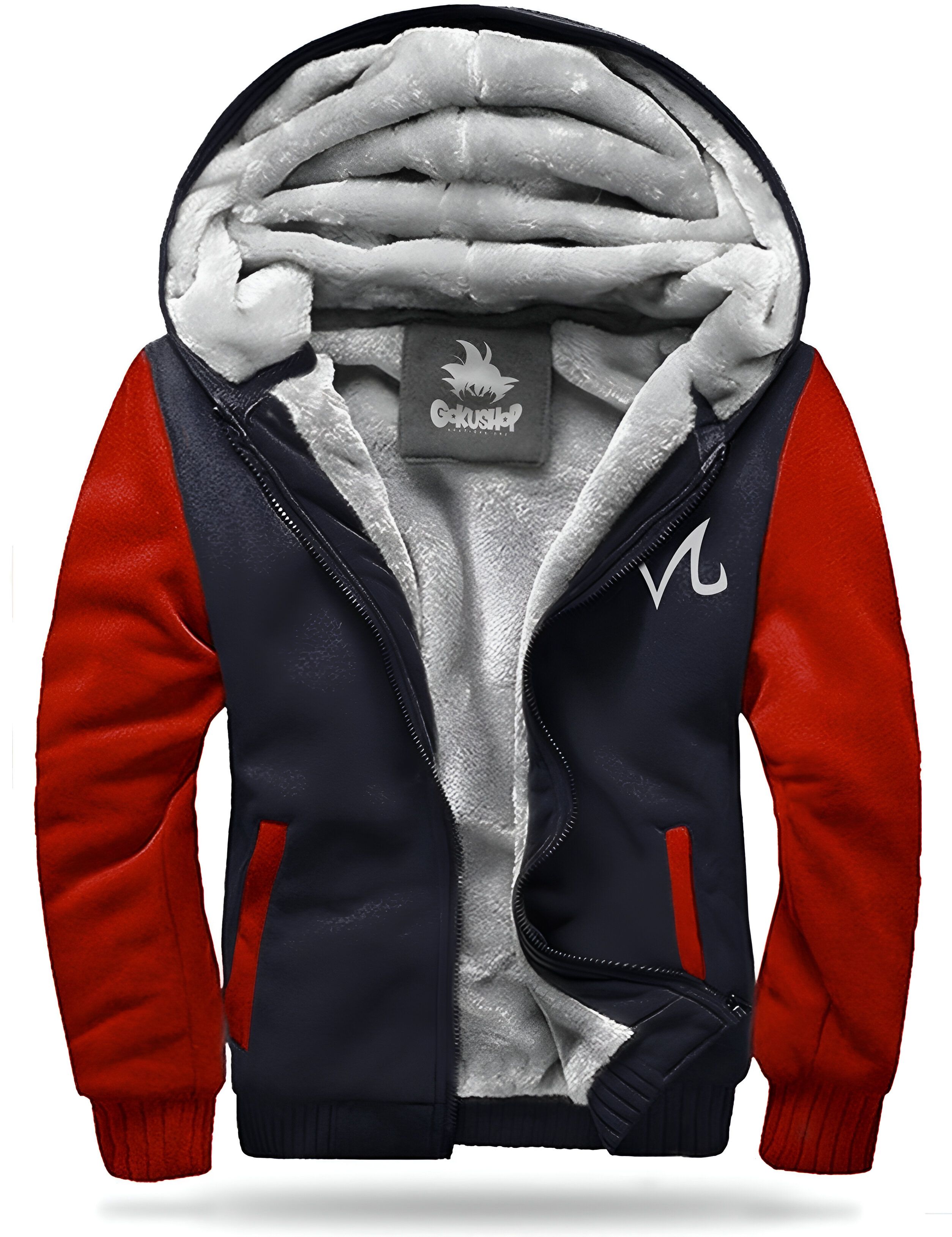 Veste polaire Majin DBZ bleu rouge – Image 2