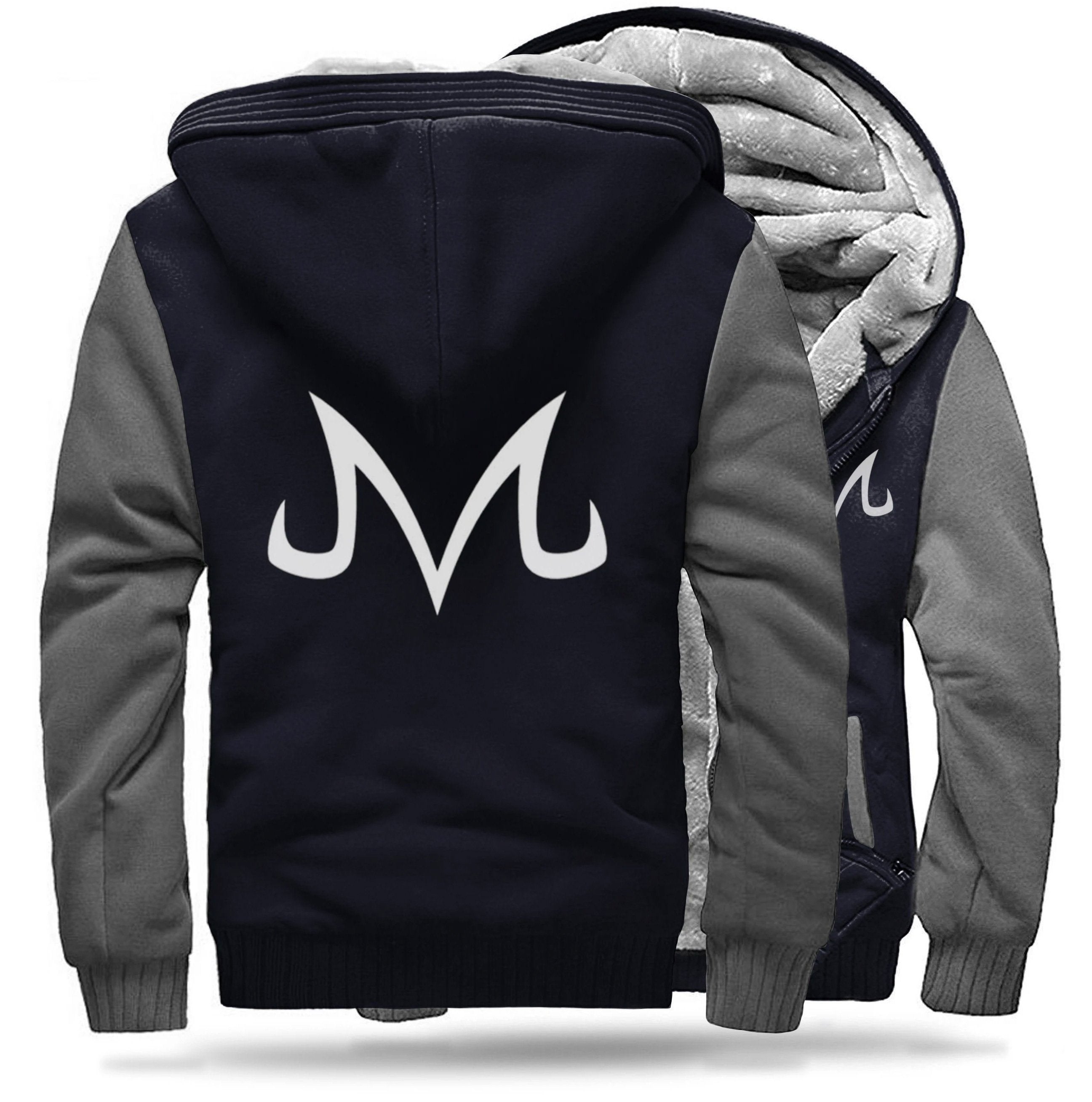 Veste polaire DBZ Majin noire et grise