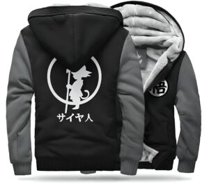 Veste polaire Dragon Ball Z noire et grise