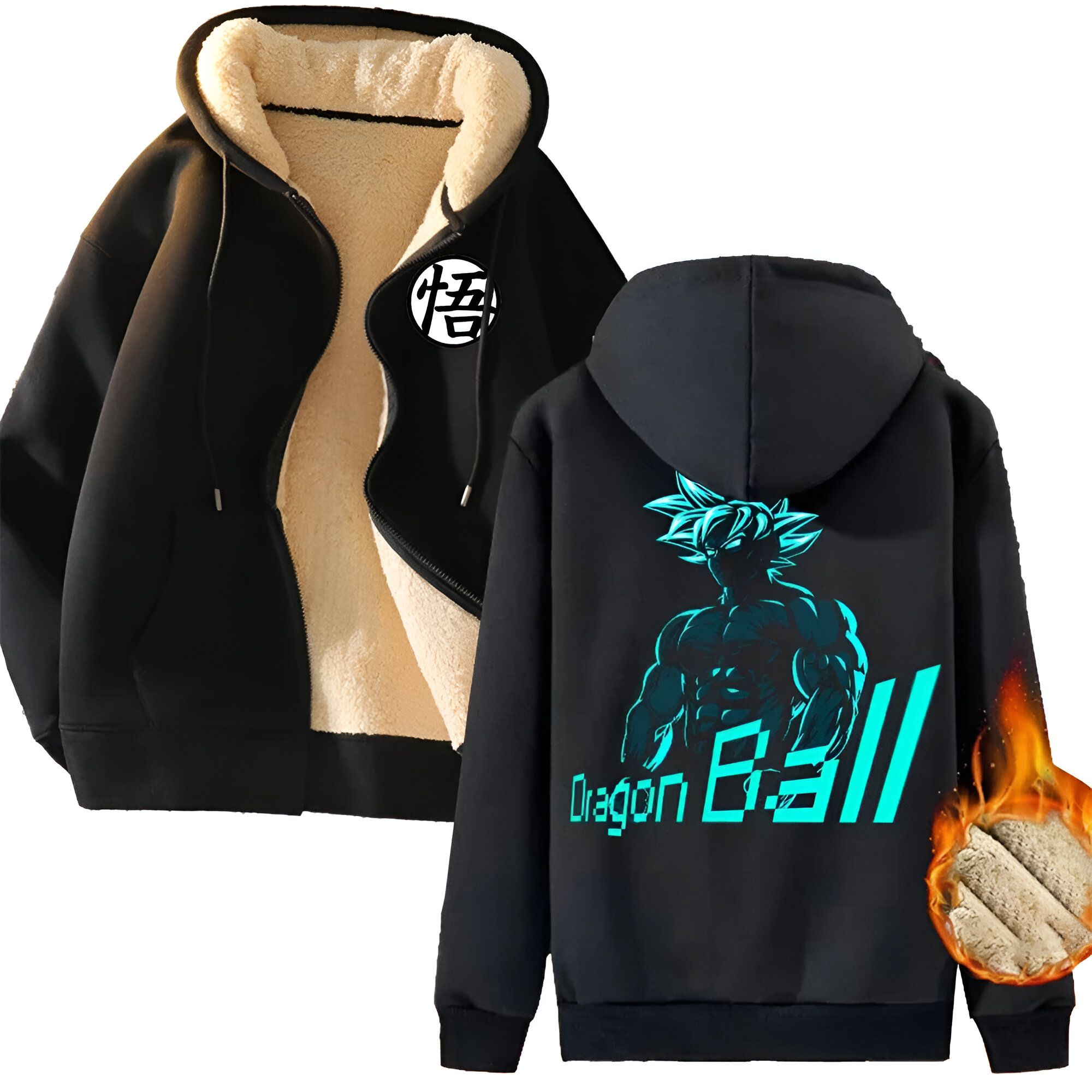 Veste polaire Sangoku Muscles, univers Dragon Ball