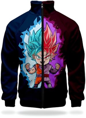 Veste Survêtement DBS Goku Blue & Zamasu du XS au 4XL