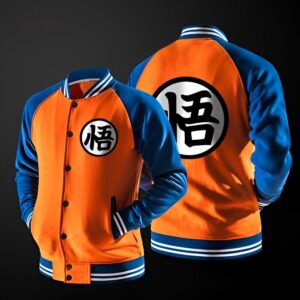 Veste Teddy Orange & Bleu Dragon Ball Z Kanji Go